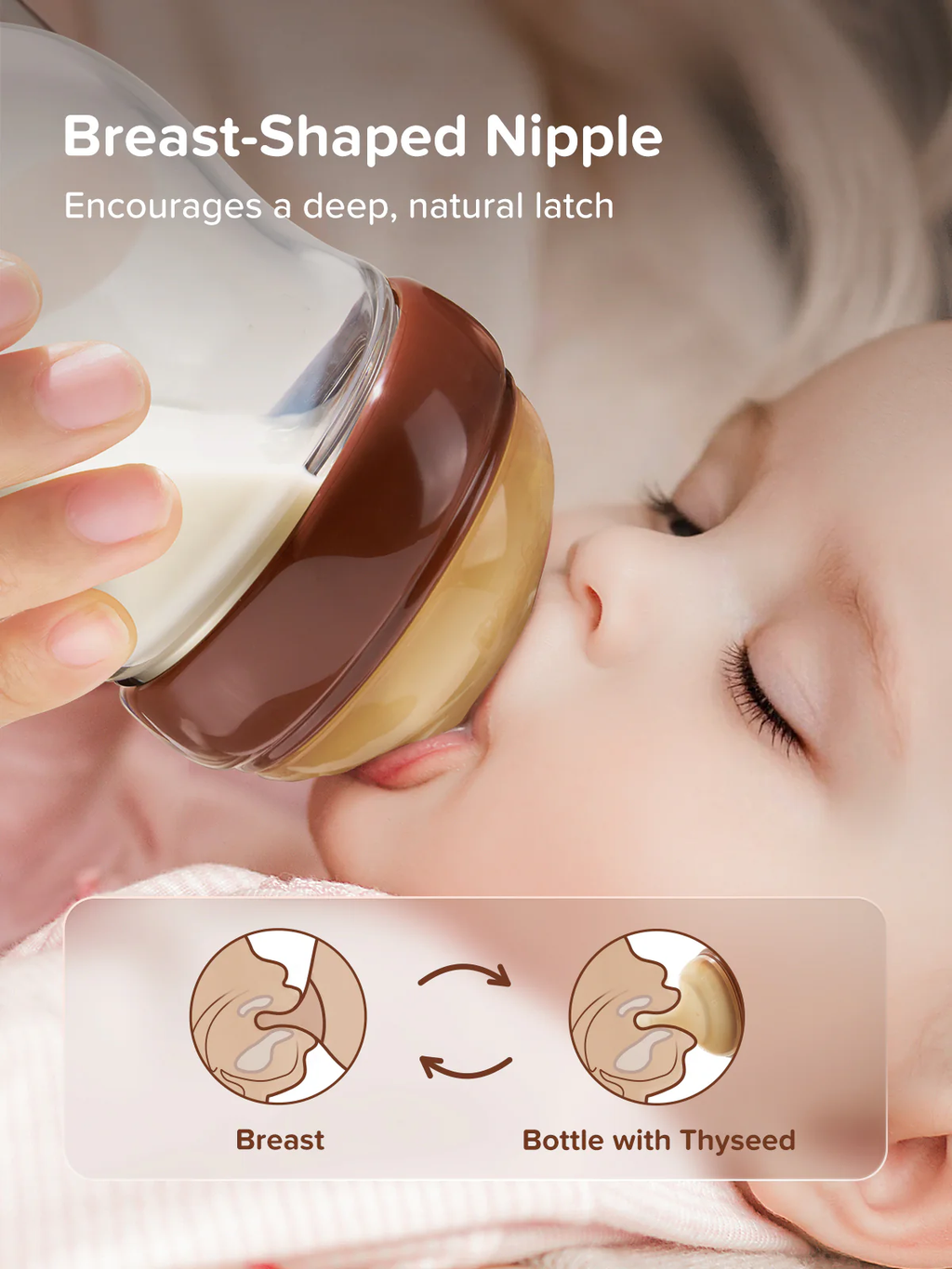 Thyseed Anti-Colic Glass Baby Bottle 0-6M Foundation Set