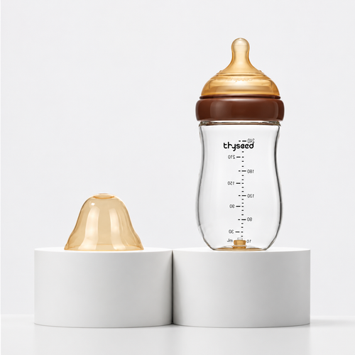 Thyseed Natural Anti-Colic Glass Baby Bottle