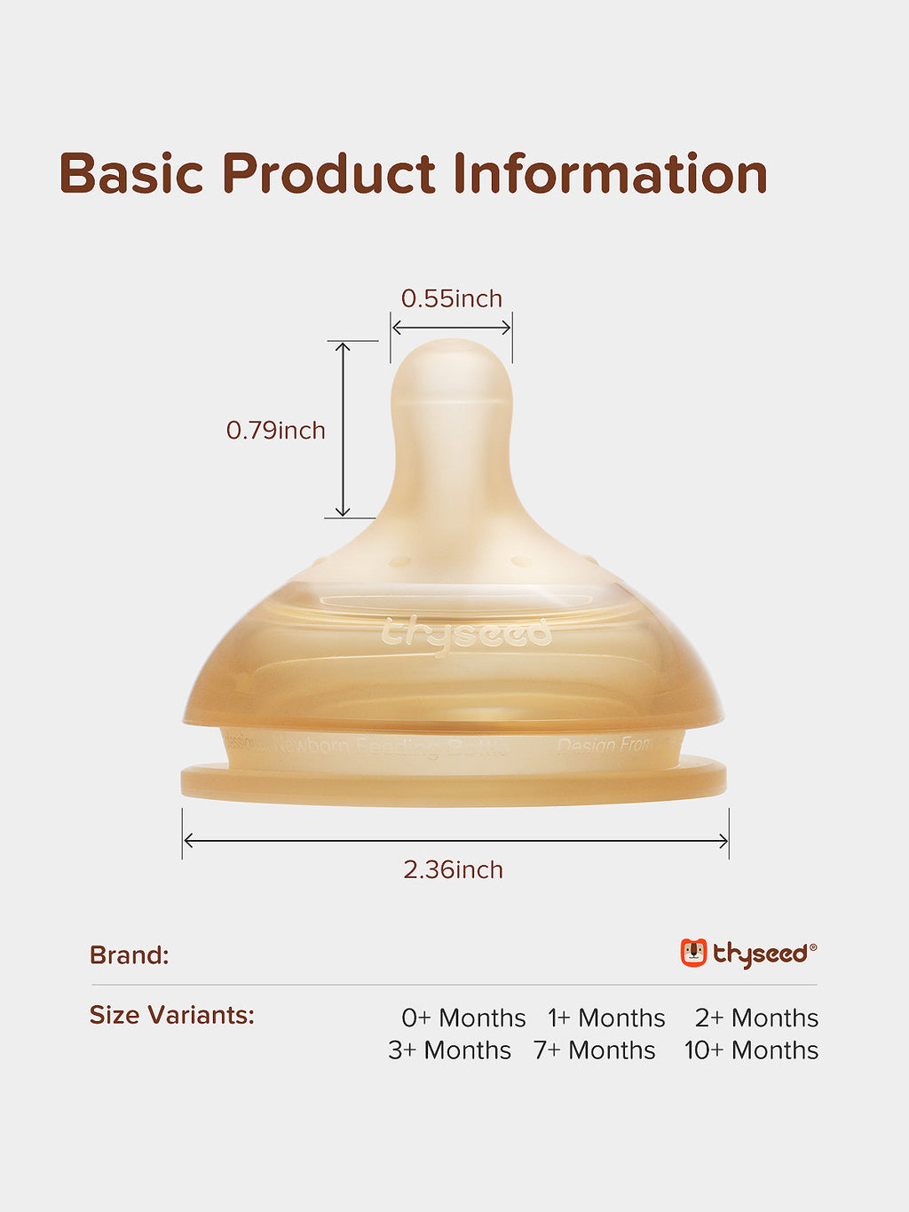 Thyseed Natural Anti-colic Nipple