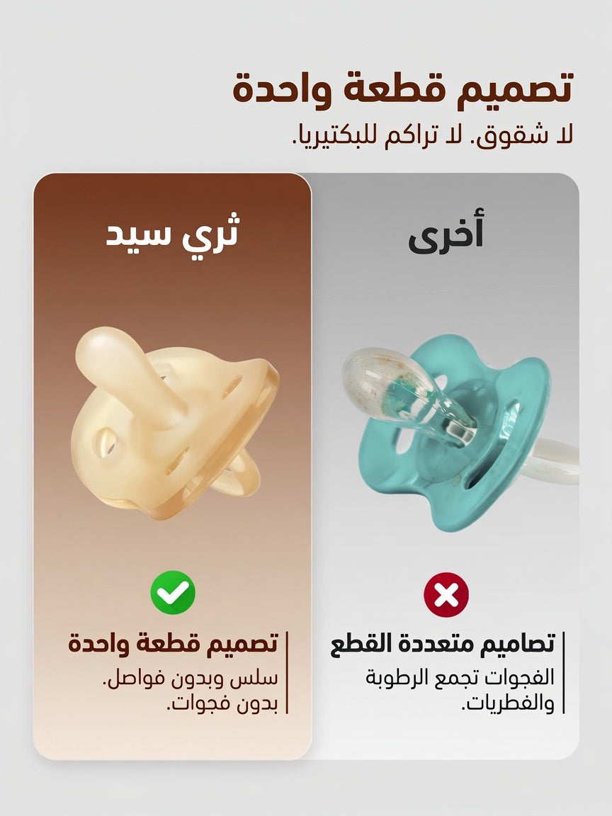 مجموعة مصاصات تقويمية سيليكون للمواليد من ثايسيد